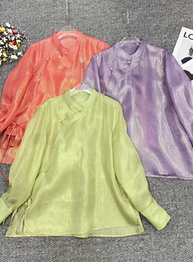 瑞瑞店2026春上新真丝提花国风小衫(含100真丝)YS59-G230