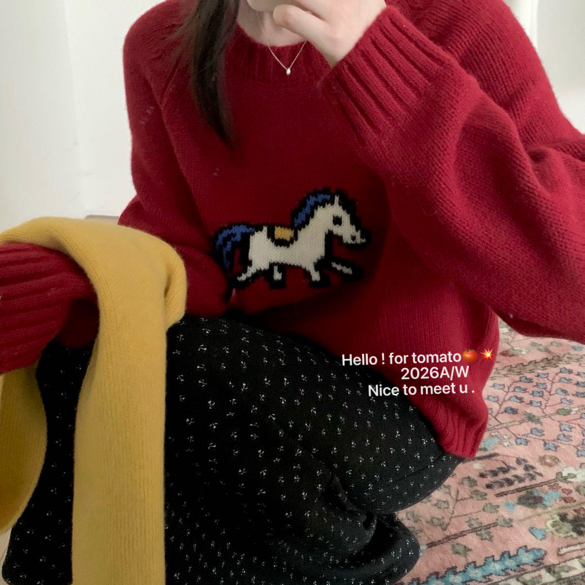 瑞设计系简约新年小马刺绣套头针织保暖毛衣（含30绵羊毛）264331,女装/女士精品,毛针织衫,淘宝优惠券,粉丝福利购,淘宝优惠卷