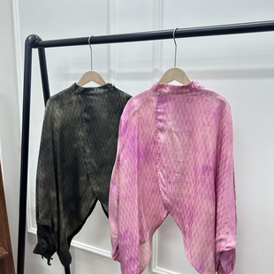 Y393 ysj 瑞瑞新桑蚕丝人丝织金渐变炒色立体剪裁小衫 只卖小衫