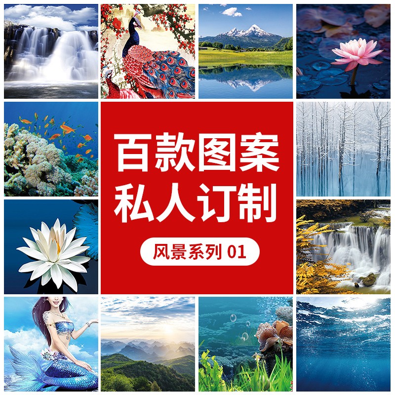 鱼歌鱼缸背景3D贴纸高清防水