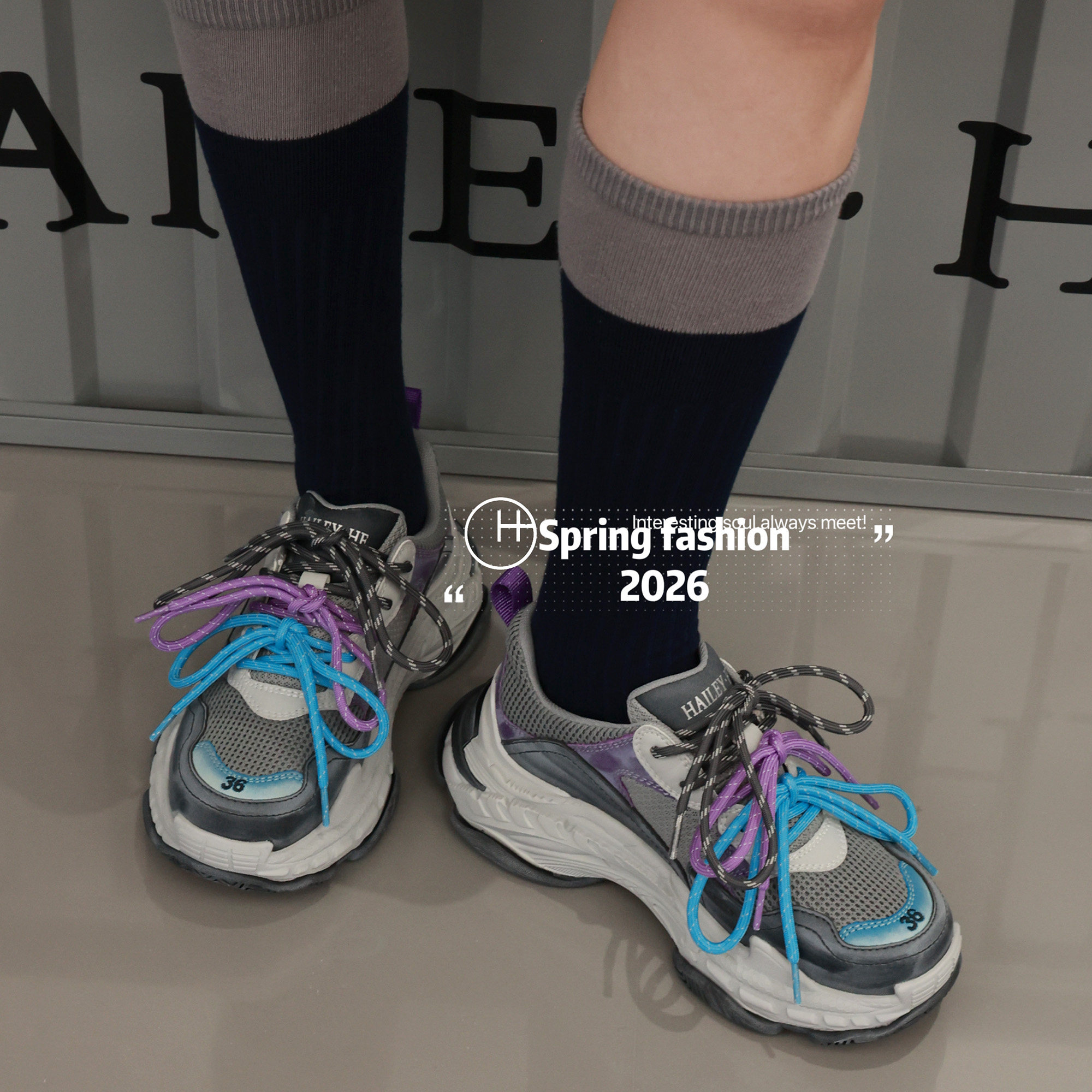 欧洲站女鞋撞色系带厚底小众老爹鞋女2026春季增高运动休闲鞋炸街,女鞋,时尚休闲鞋,淘宝优惠券,粉丝福利购,淘宝优惠卷