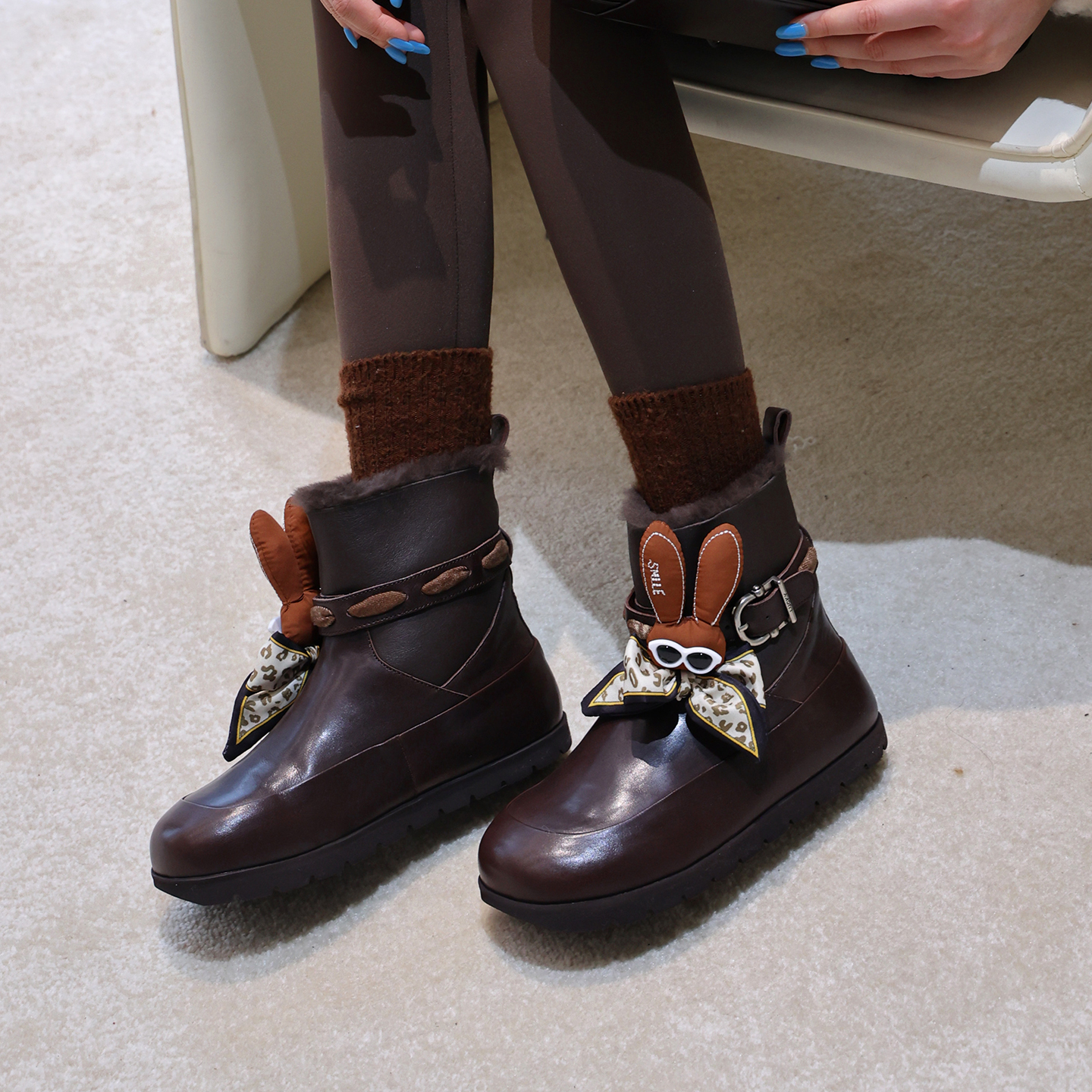 真皮厚底时尚休闲可爱保暖雪地靴