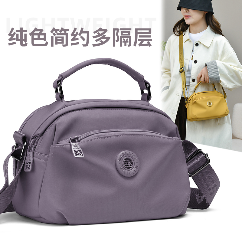 迷你手提包2025新款女单肩斜挎包韩版尼龙布零钱手机包妈妈小跨包