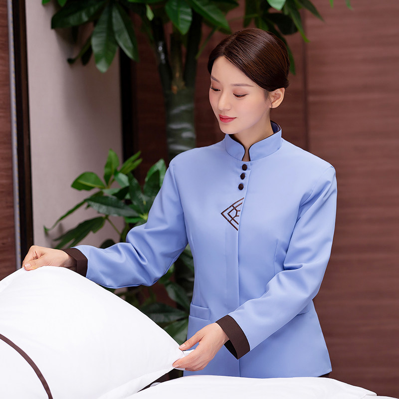 保洁服长袖女酒店宾馆客房KTV保洁工作服秋冬装家政清洁阿姨服装