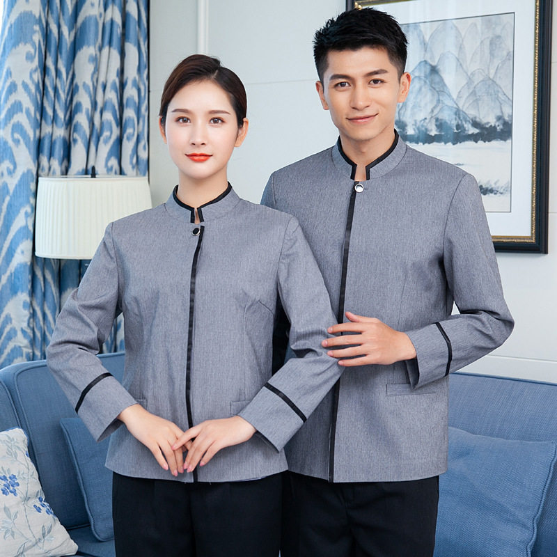 酒店保洁工作服物业保洁服长袖秋冬装宾馆清洁阿姨客房服务员制服