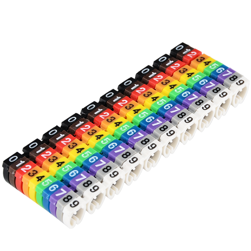 超五类 六类卡式线码管套线管号码管网线开口式记号数字标签1盒