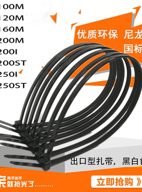 出口型尼龙扎带GT-80/100M/160/200I/200/250ST 2.5/3.6*4.8*150