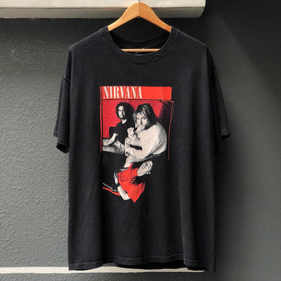 nirvana短袖摇滚乐队复古
