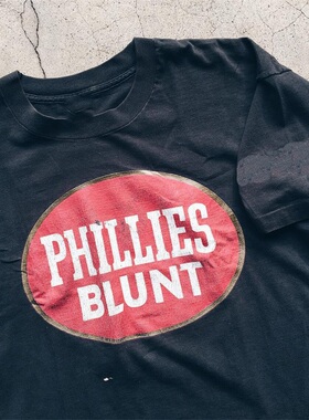 Phillies Blunt美潮字母印花宽松潮牌短袖阿美咔叽男女vintageT恤