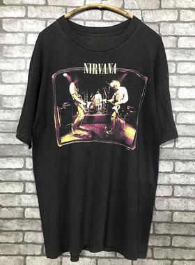 Nirvana涅槃乐队美式复古ins超火vintage短袖男女高街oversizeT恤