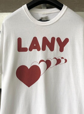Lany摇滚乐队小众设计波普艺术送你小爱心阿美咔叽情侣短袖T恤潮