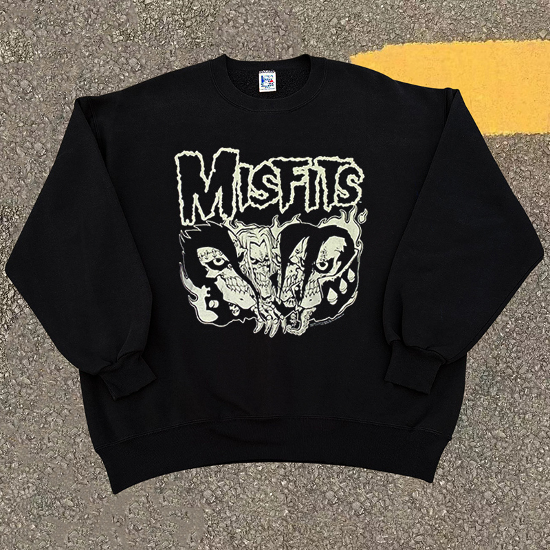 朋克乐队Misfits男女宽松卫衣