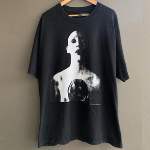 玛丽莲曼森Marilyn Manson美式高街fog风短袖T恤vintage复古半袖