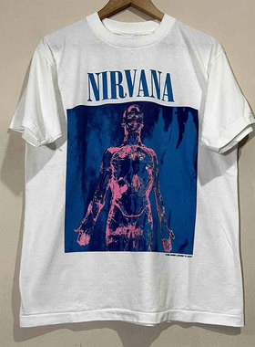 Nirvana涅槃乐队复古vintageT恤男女宽松oversize重磅古着短袖