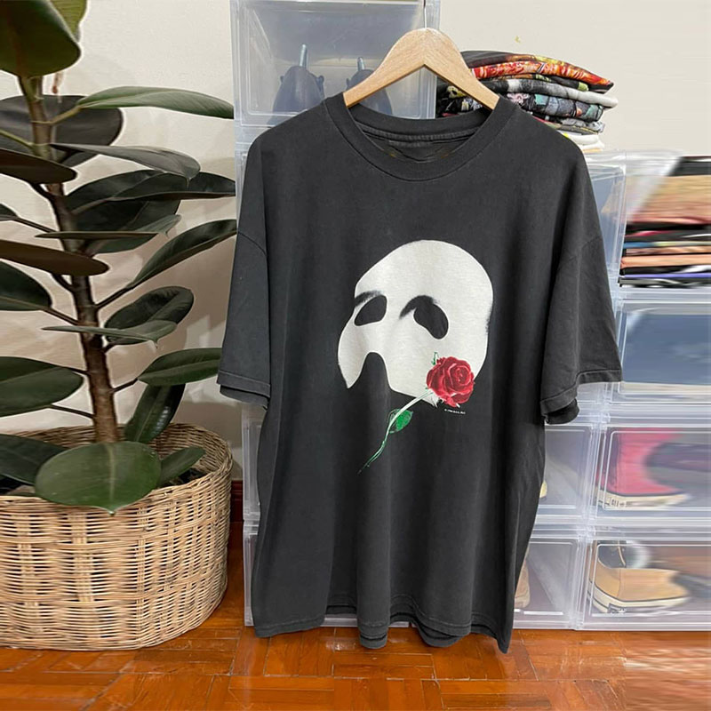 Phantom of opera复古kanye美潮牌vintageT恤男女oversize短袖