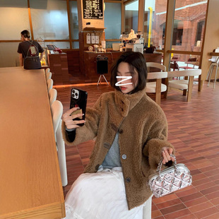 今年流行特惠【世家千金】秋冬全羊毛皮毛一体外套女中长款羊羔毛