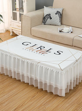 Lace coffee table tablecloth cover, modern TV cabinet cover