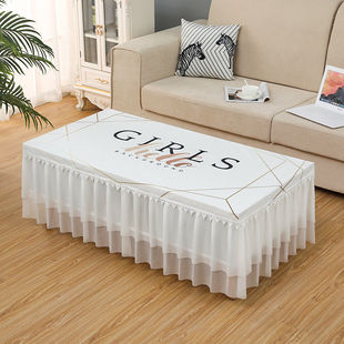 Lace coffee table tablecloth cover, modern TV cabinet cover