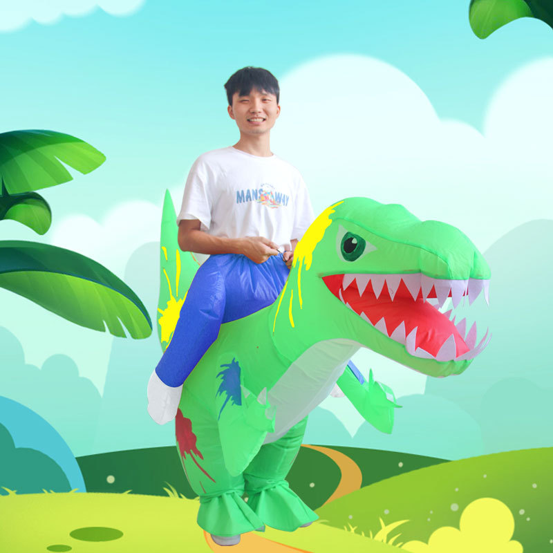 Hot selling graffiti dinosaur inflatable doll party cycling