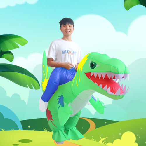 Hot selling graffiti dinosaur inflatable doll party cycling