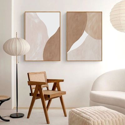 Living room decoration painting Morandi color homestay rest