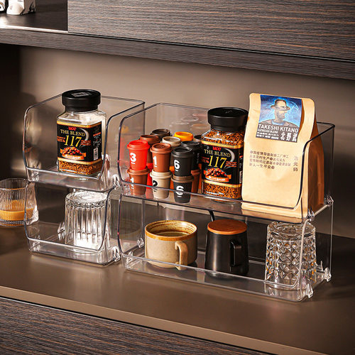 Tea bag storage box, office desk, capsule coffee storage ra