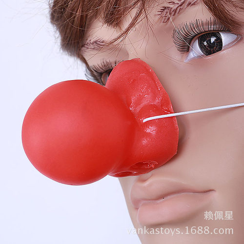 Clowns dress up and pinch their hair, making a loud noise.