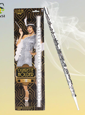 1920s Flapper girl dress party glitter cigarette rod role-p
