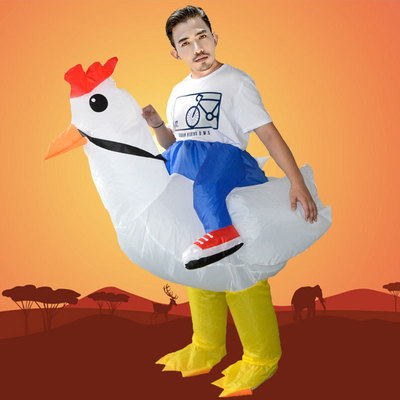 Christmas cartoon white chicken inflatable costume party pe