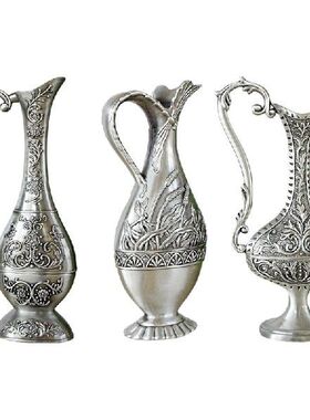 Vintage Metal Vase Decorative Flower Vase Antique t Craft