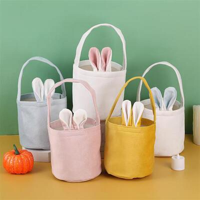 Easter Day Decoration Cartoon Bunny Ears Basket Candy Bag Gi