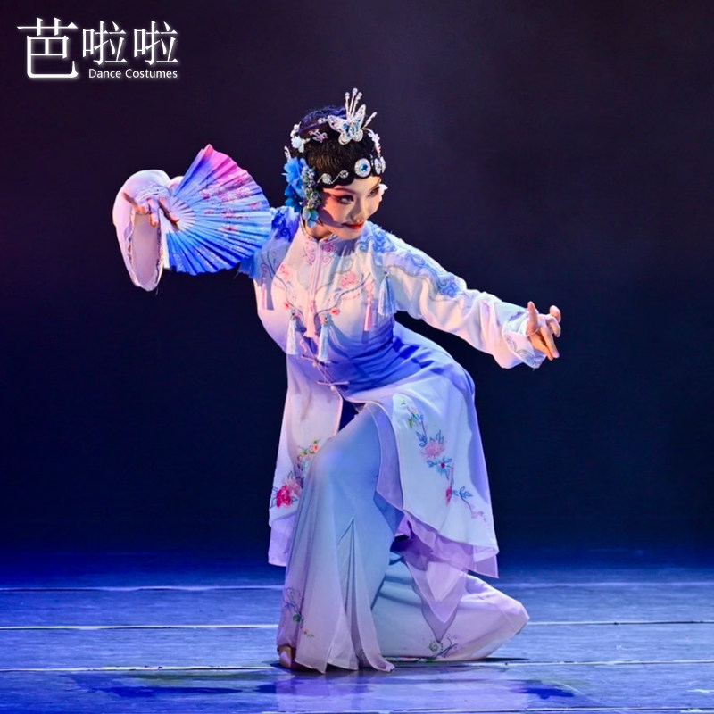 新款中国风飘逸古典舞演出服女念
