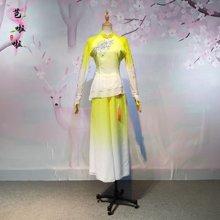 桃李杯古典舞良宵舞蹈服胶州秧歌舞蹈服沂蒙颂演出服扇子舞艺考服