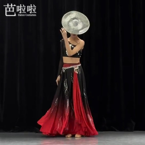 花腰傣服装傣族舞蹈服大摆裙