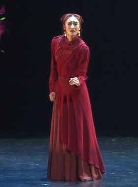 蒙族舞蹈暮歌演出服草原蒙古大摆裙那年花开舞蹈服练习艺考服鸿雁