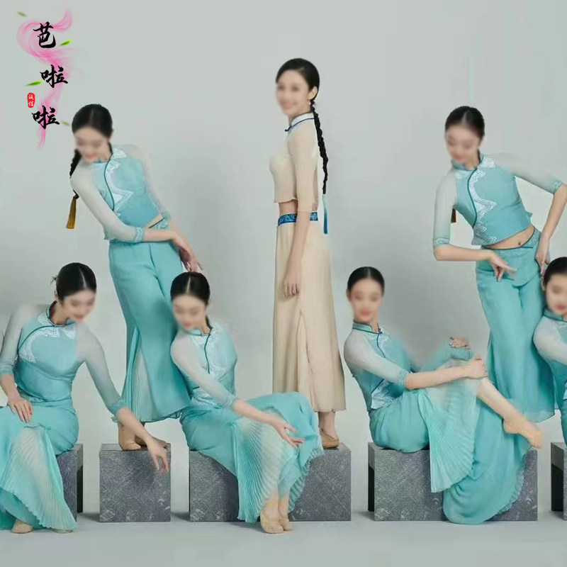 春晚朱洁静碇步桥舞蹈服古典群舞