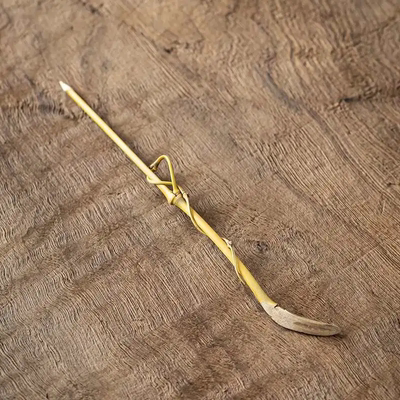 碳化竹制茶拨纯手工茶勺茶扒日式茶匙竹枝茶针功夫茶道六君子配件