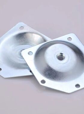 0.8mm家具木脚镀锌斜片带M8螺母孔配件偏心轮斜木脚连接片固定件