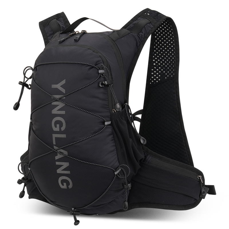 户外运动旅游登山包双肩男女通用拼色休闲旅行背包轻便折叠水袋包