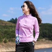 登山徒步冬季 户外运动抓绒衣女上衣长袖 T恤女保暖衣摇粒绒打底衫