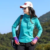 户外运动弹力加厚保暖速干衣女上衣长袖 显瘦衣防静电冬 T恤女修身