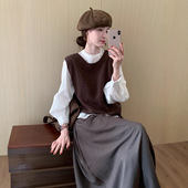 气质休闲无袖 韩版 上衣坎肩女内搭潮 百搭针织马甲2026新款 叠穿秋款