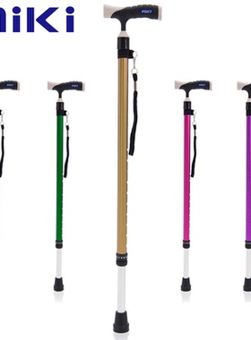 日本MIKI拐杖mrt-013高度伸缩手杖户外徒步拐棍轻便防滑老人拐杖