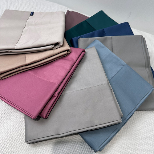 清仓1600根外贸出口高档纯色枕套全棉贡缎纯色顺滑亲肤枕头套