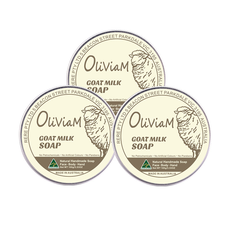 oliviam/澳莉维亚原味山羊奶手工皂深层清洁沐浴平衡水油洁面100g