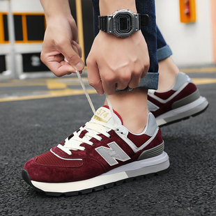 n字酒红色男鞋 二代574复古运动休闲鞋 男女鞋 新百伦官网2025年新款