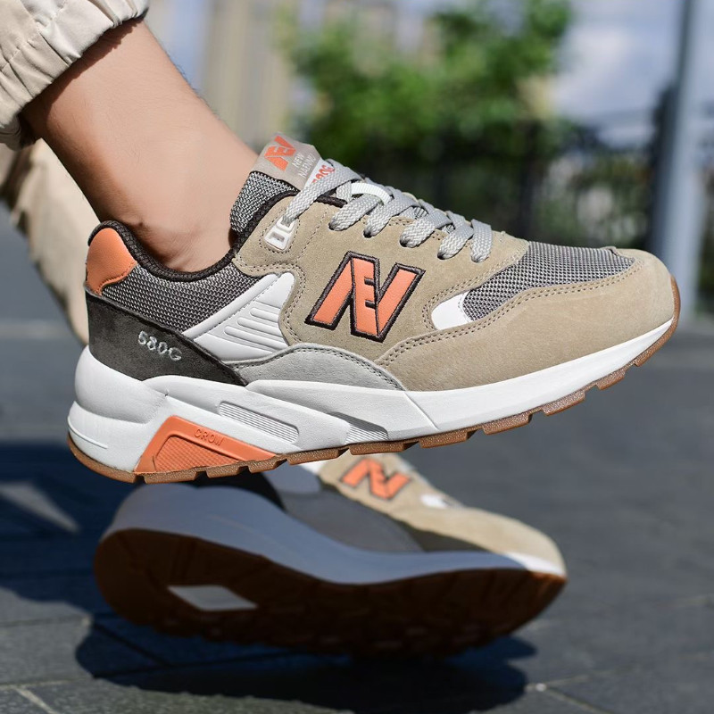 新百伦官方正品2025秋冬新款男鞋防滑跑步鞋真皮男士休闲运动鞋子