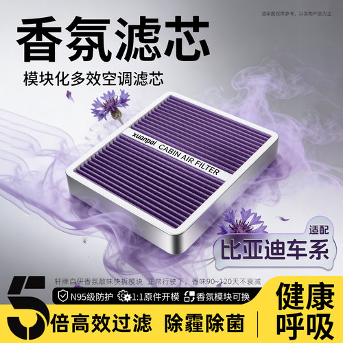 比亚迪香薰滤芯除醛净味更健康