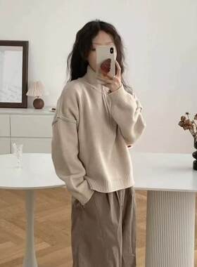 半拉链毛衣女款2026新款