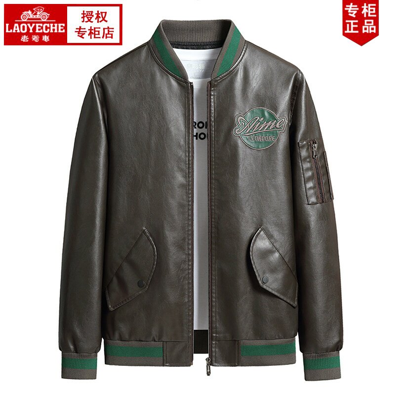 老爷车新款美式高街皮衣